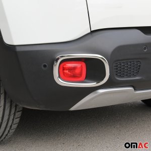 Jeep Renegade Reflector Frame - Omac - S.Steel - Gloss Silver - 2015-2018
